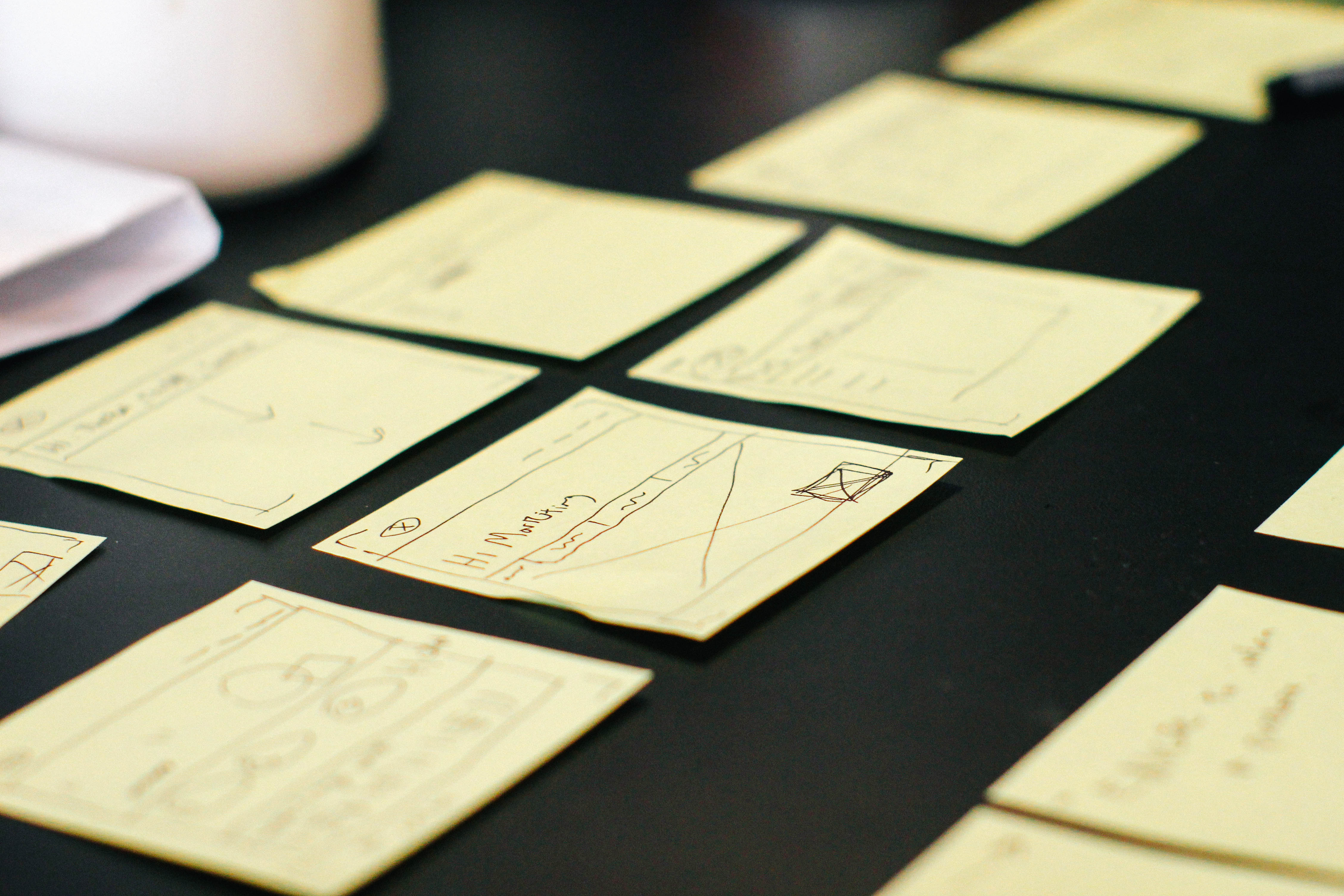 Sticky notes for planning
